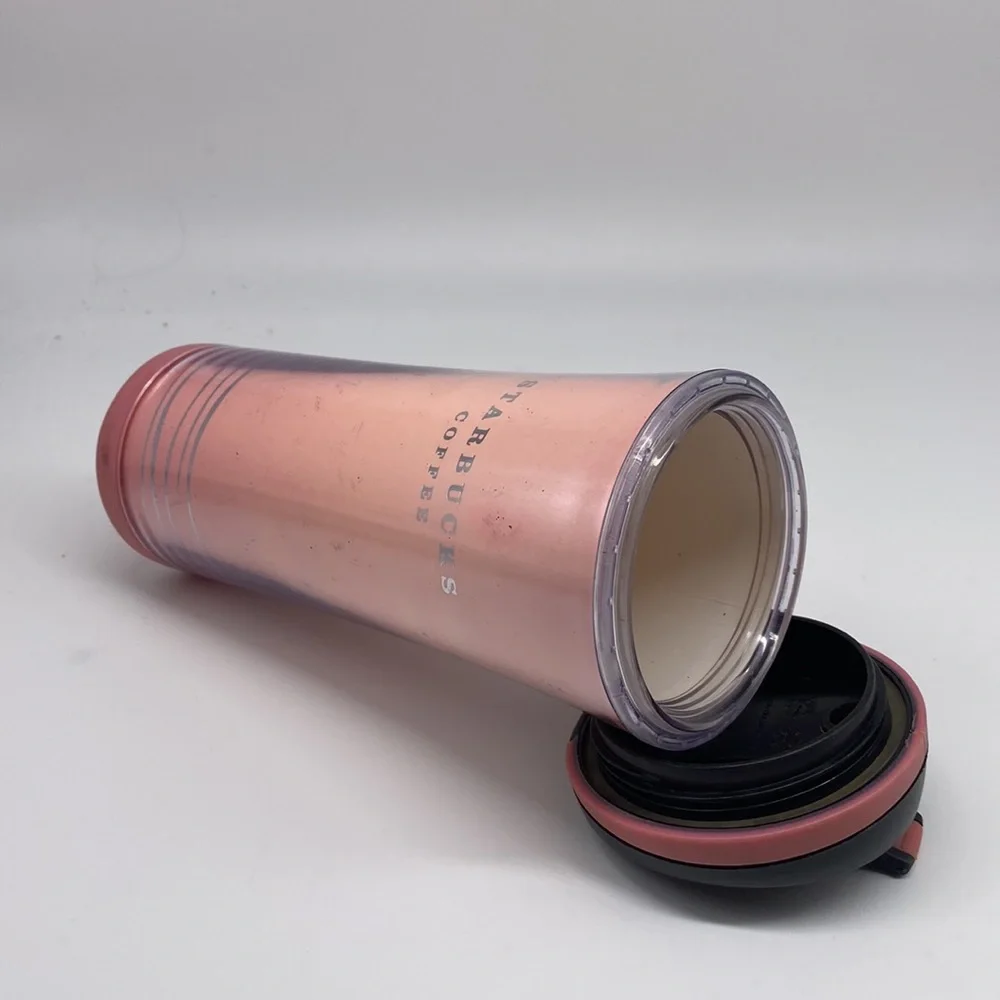 Starbucks 2007‎ Pink Travel Coffee Mug Tumbler 16 Oz Fl